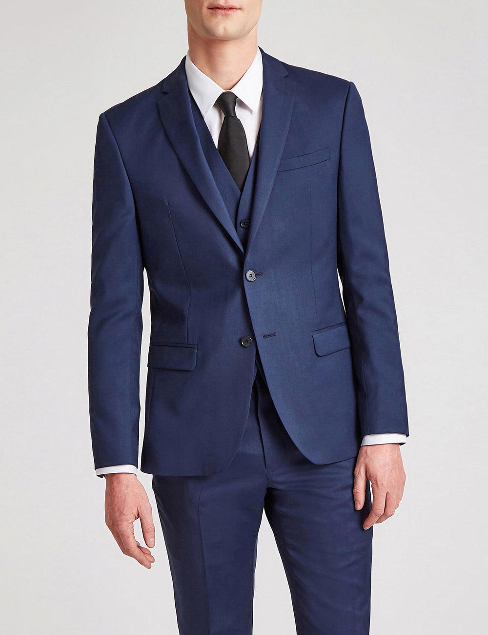 Ted Baker FINLAYJS - Twill Wool Slim Fit Suit Jassen Heren Blauw | Belgium  120683-VLW