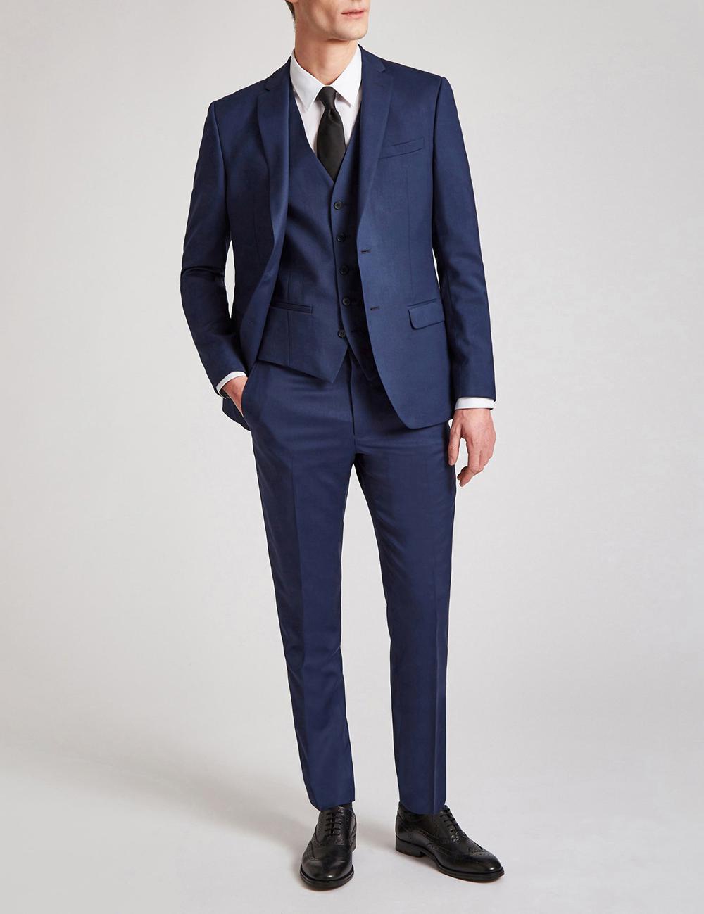 Ted Baker FINLAYTS - Twill Wool Slim Fit Suit Broek Heren Blauw | Belgium  137205-RAD