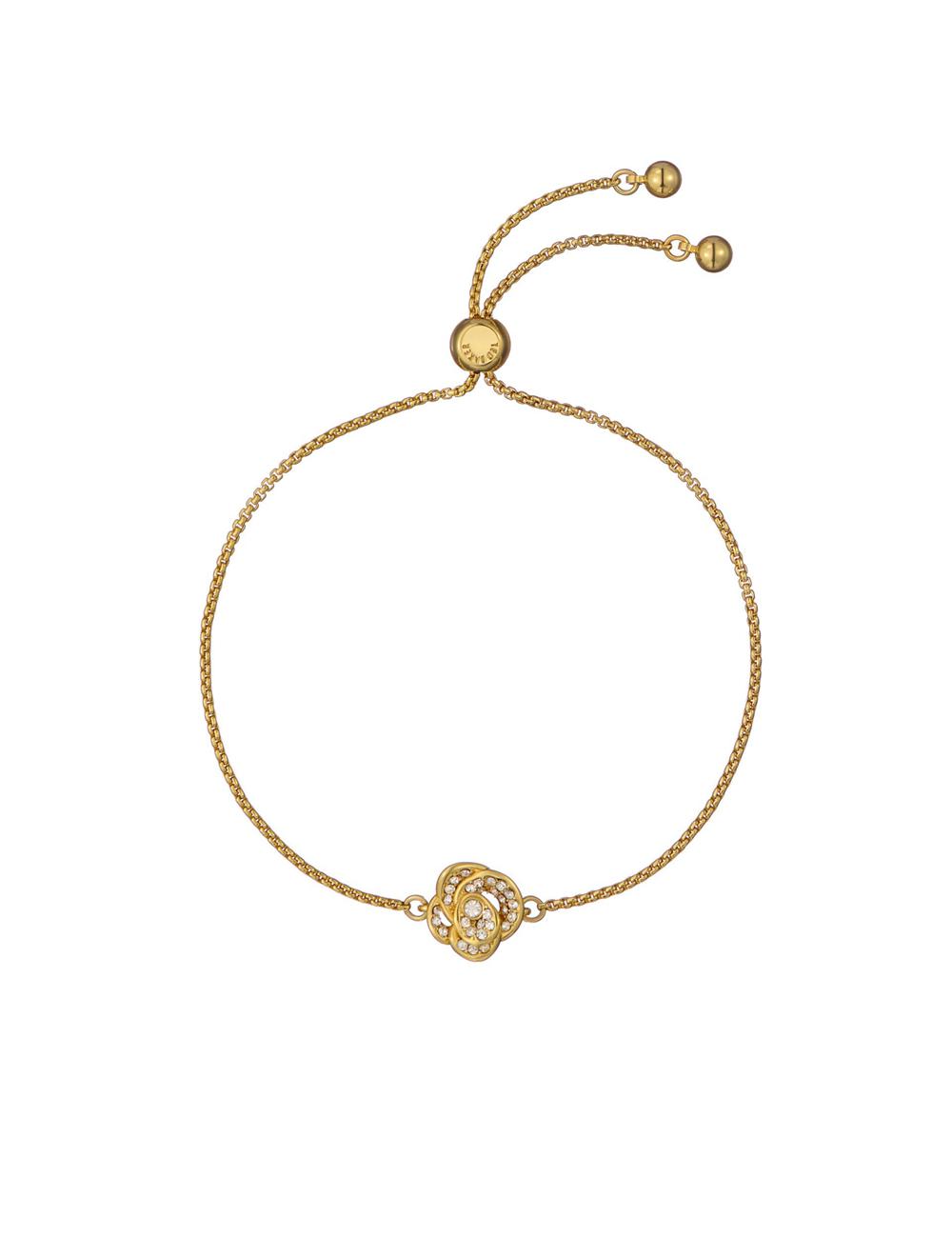 Ted Baker FLORINA - Crystal Flower Adjustable Armbanden Dames Goud | Belgium  650128-YMV