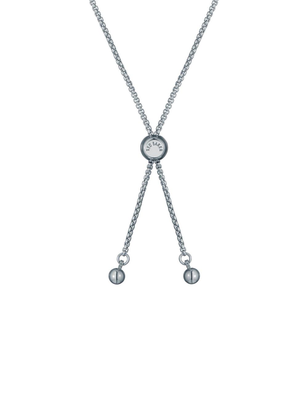 Ted Baker FLORINA - Crystal Flower Adjustable Slider Armbanden Dames Zilver | Belgium  597482-AIO