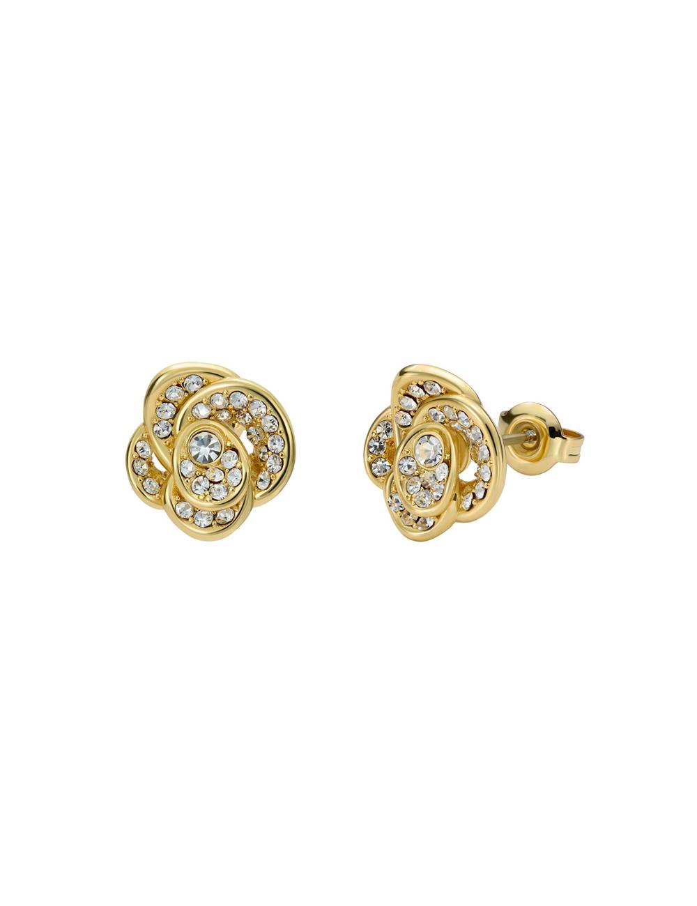 Ted Baker FLORINE - Crystal Flower Stud Oorbellen Dames Goud | Belgium  159684-TSW
