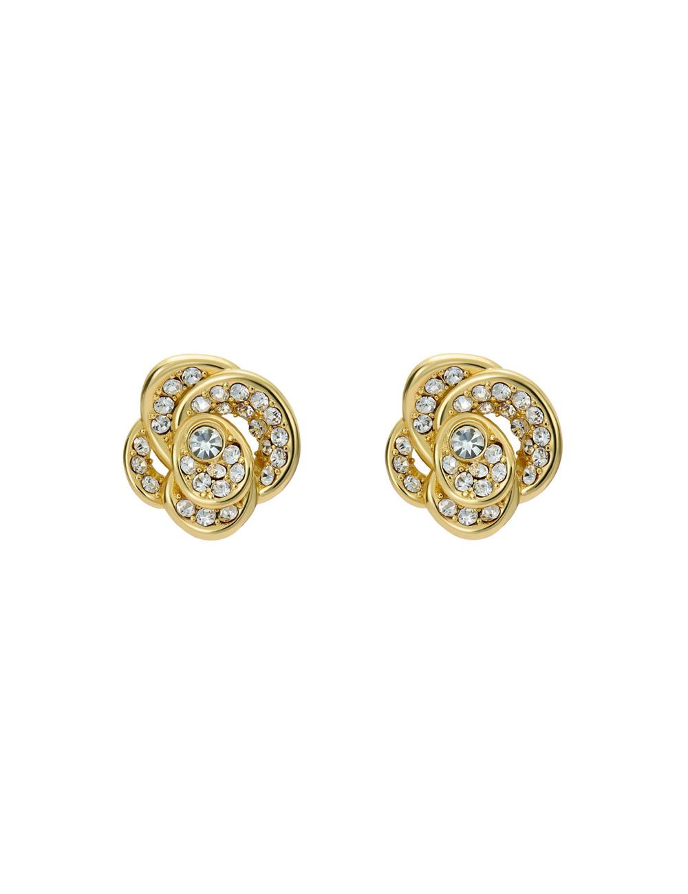 Ted Baker FLORINE - Crystal Flower Stud Oorbellen Dames Goud | Belgium  159684-TSW