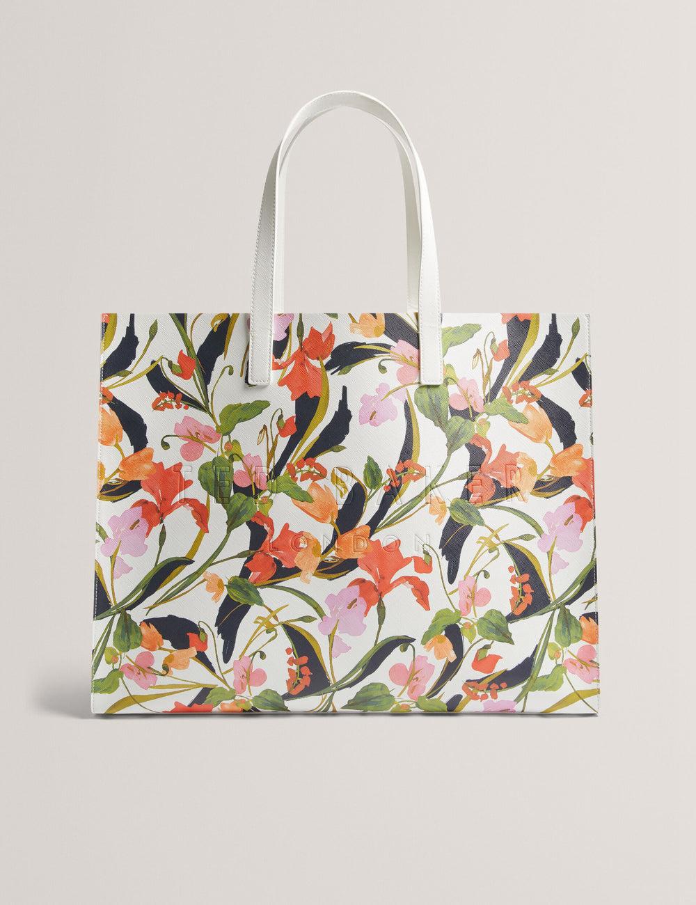 Ted Baker FLORISH - Floral Print PU Leather Wide Tote Tassen Dames Room | Belgium  865314-DNB