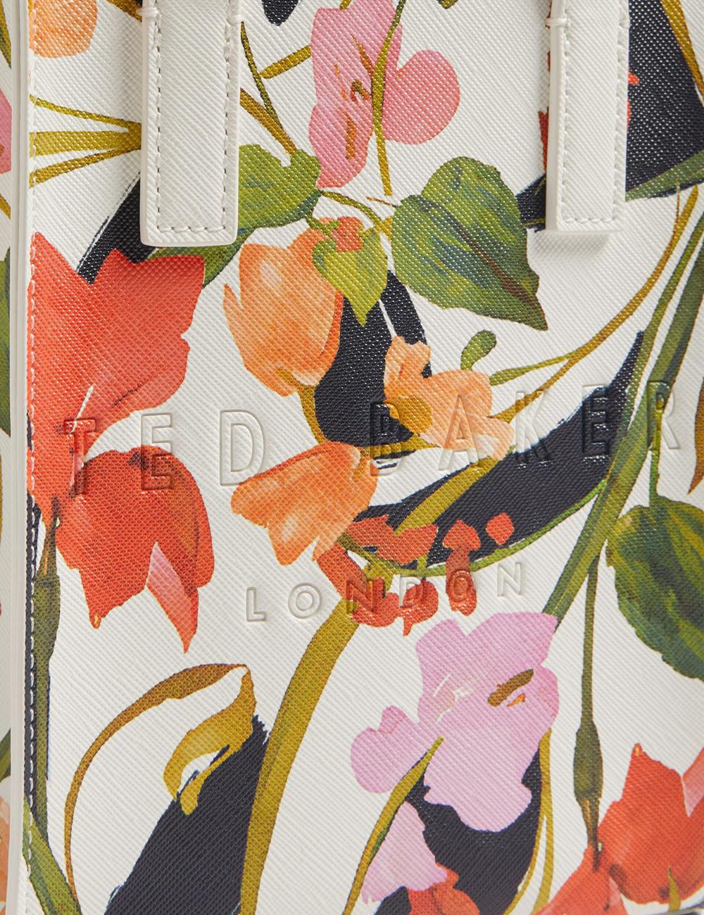 Ted Baker FLOWEIA - Floral Faux Leather Mini Tote Tassen Dames Room | Belgium  561473-ETI