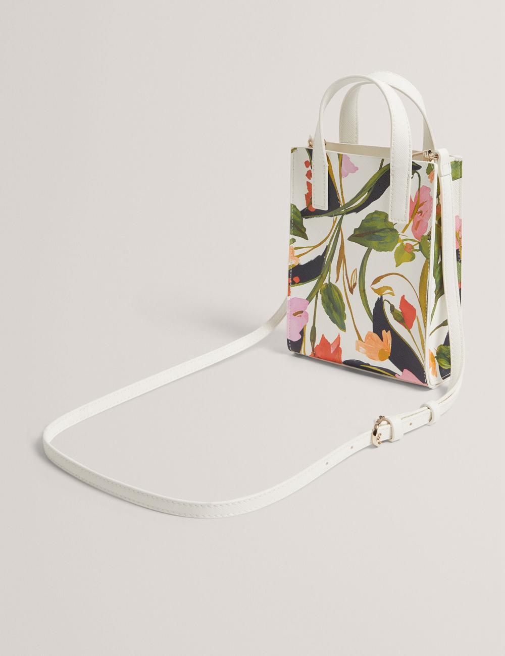 Ted Baker FLOWEIA - Floral Faux Leather Mini Tote Tassen Dames Room | Belgium  561473-ETI