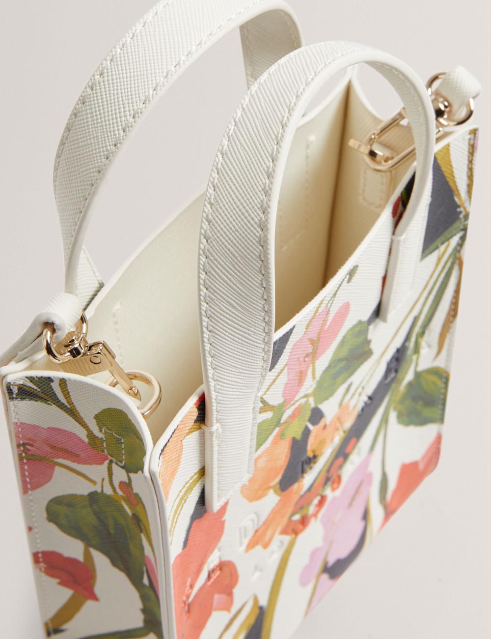 Ted Baker FLOWEIA - Floral Faux Leather Mini Tote Tassen Dames Room | Belgium  561473-ETI