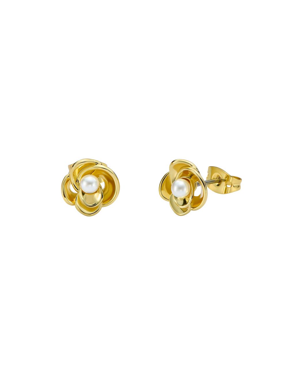Ted Baker FLO - Pearl Flower Stud Oorbellen Dames Goud | Belgium  687594-QYT