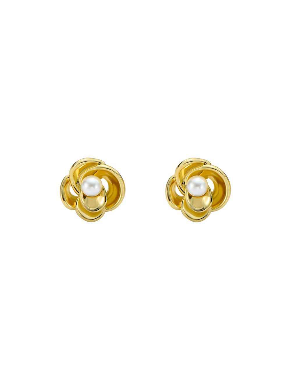 Ted Baker FLO - Pearl Flower Stud Oorbellen Dames Goud | Belgium  687594-QYT