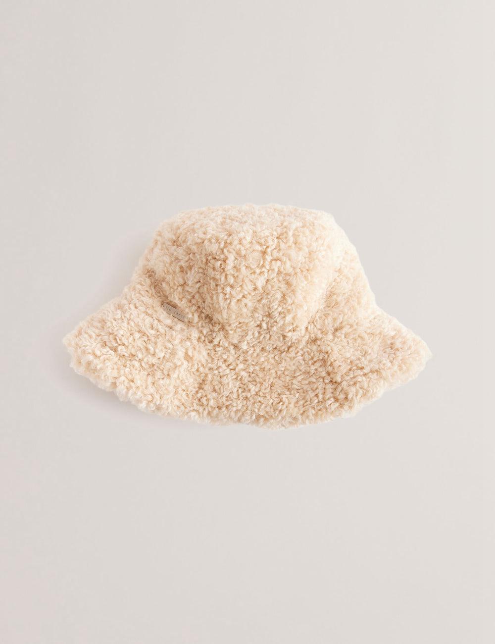 Ted Baker FLUFFYI - Faux Shearling Wide Brim Hoeden Dames Natural | Belgium  084567-ZGW