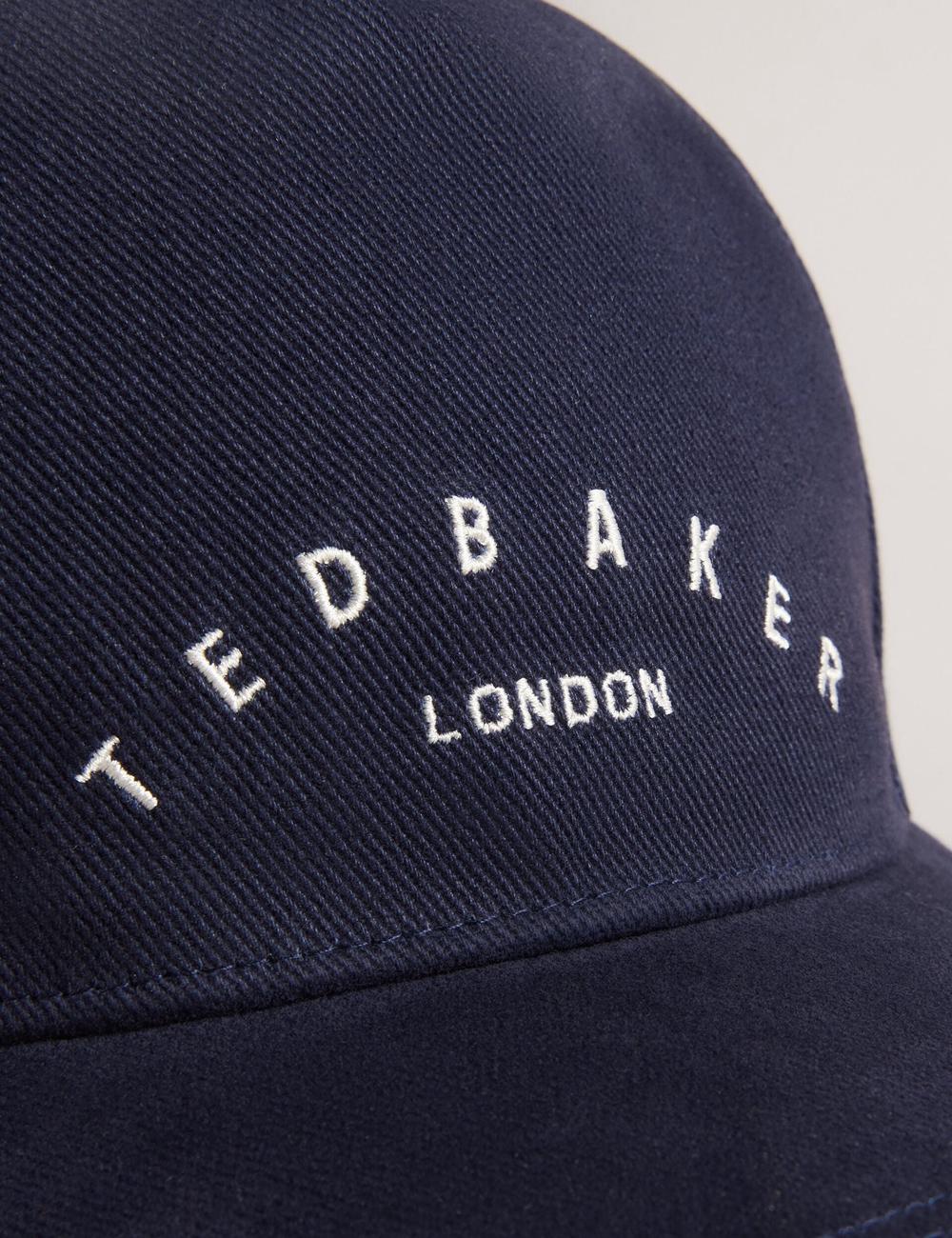 Ted Baker FRREDDI - Embroidered Logo Canvas Baseball Pet Heren Donkerblauw | Belgium  738405-DWX