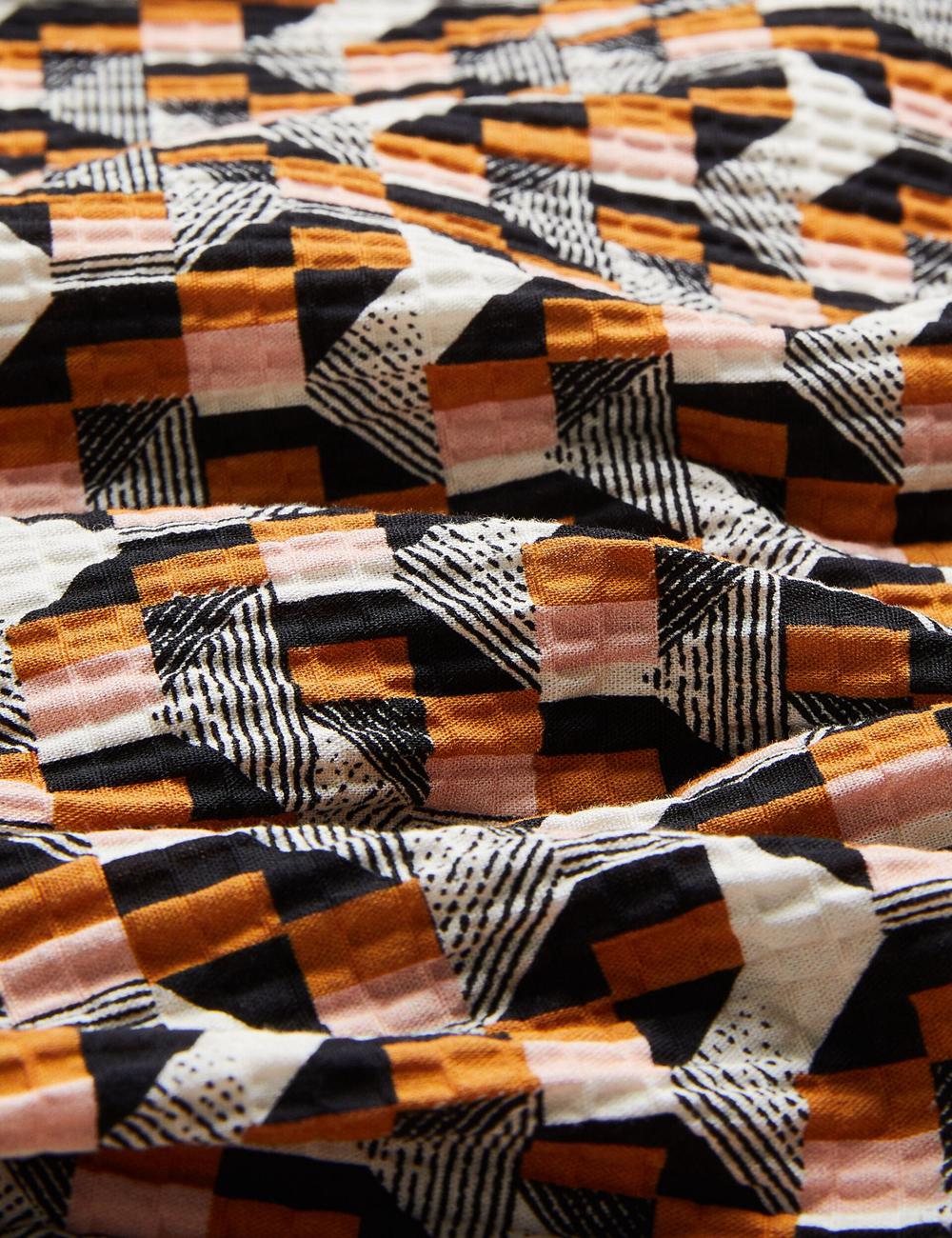 Ted Baker GASTONS - Short Sleeve Geo Print Seersucker Overhemd Heren Roze | Belgium  784639-ESM