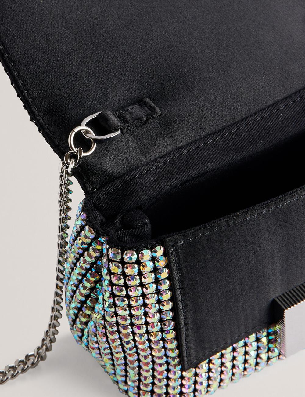 Ted Baker GLITERS - Crystal Embellished Mini Crossbodytassen Dames Zilver | Belgium  682971-QLF