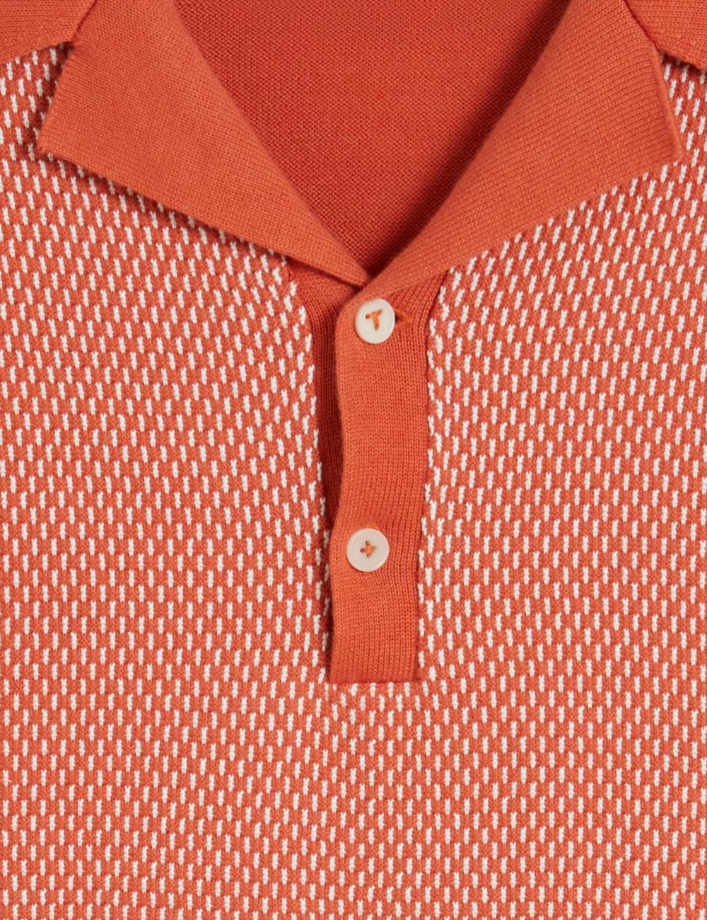 Ted Baker GREGRY - Short Sleeve Small Stitch Knitted Poloshirt Heren Rood | Belgium  824103-JAD