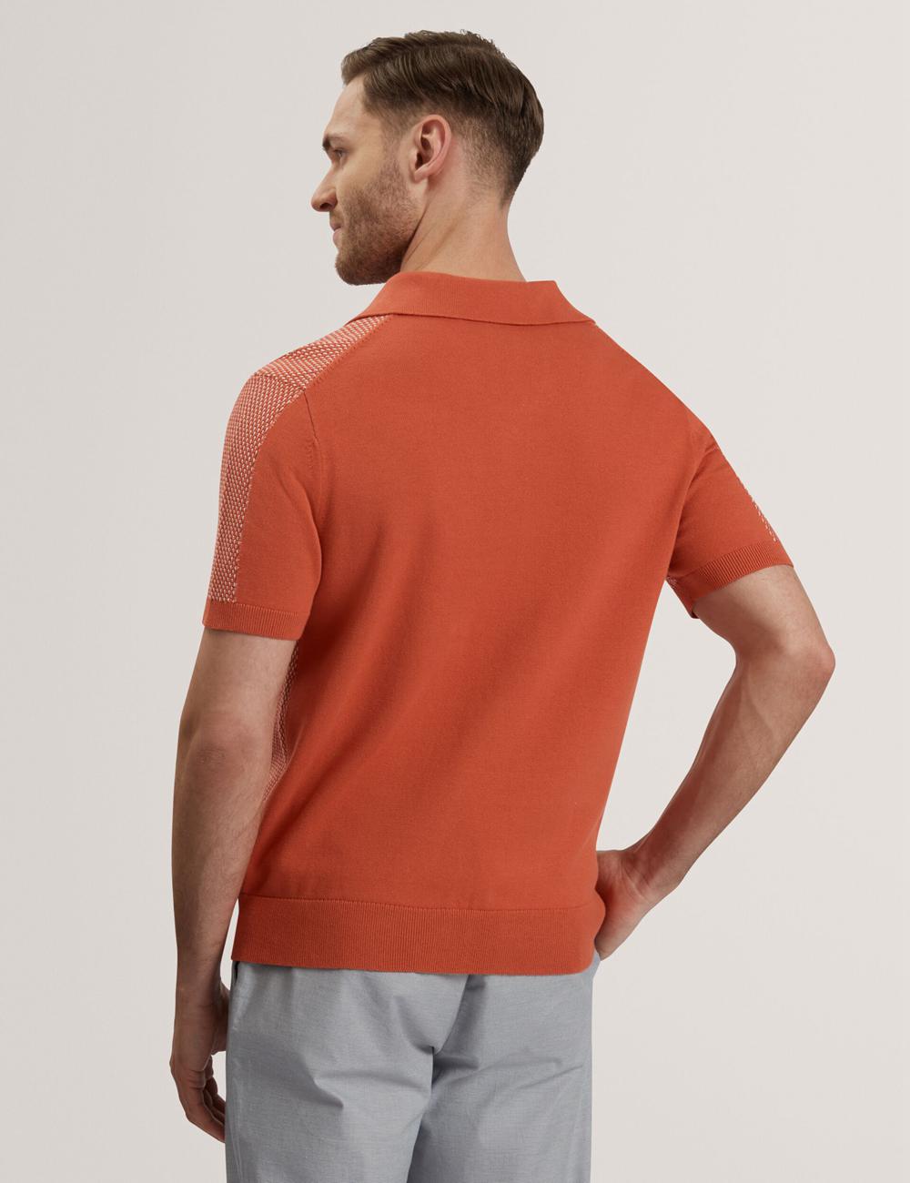 Ted Baker GREGRY - Short Sleeve Small Stitch Knitted Poloshirt Heren Rood | Belgium  824103-JAD