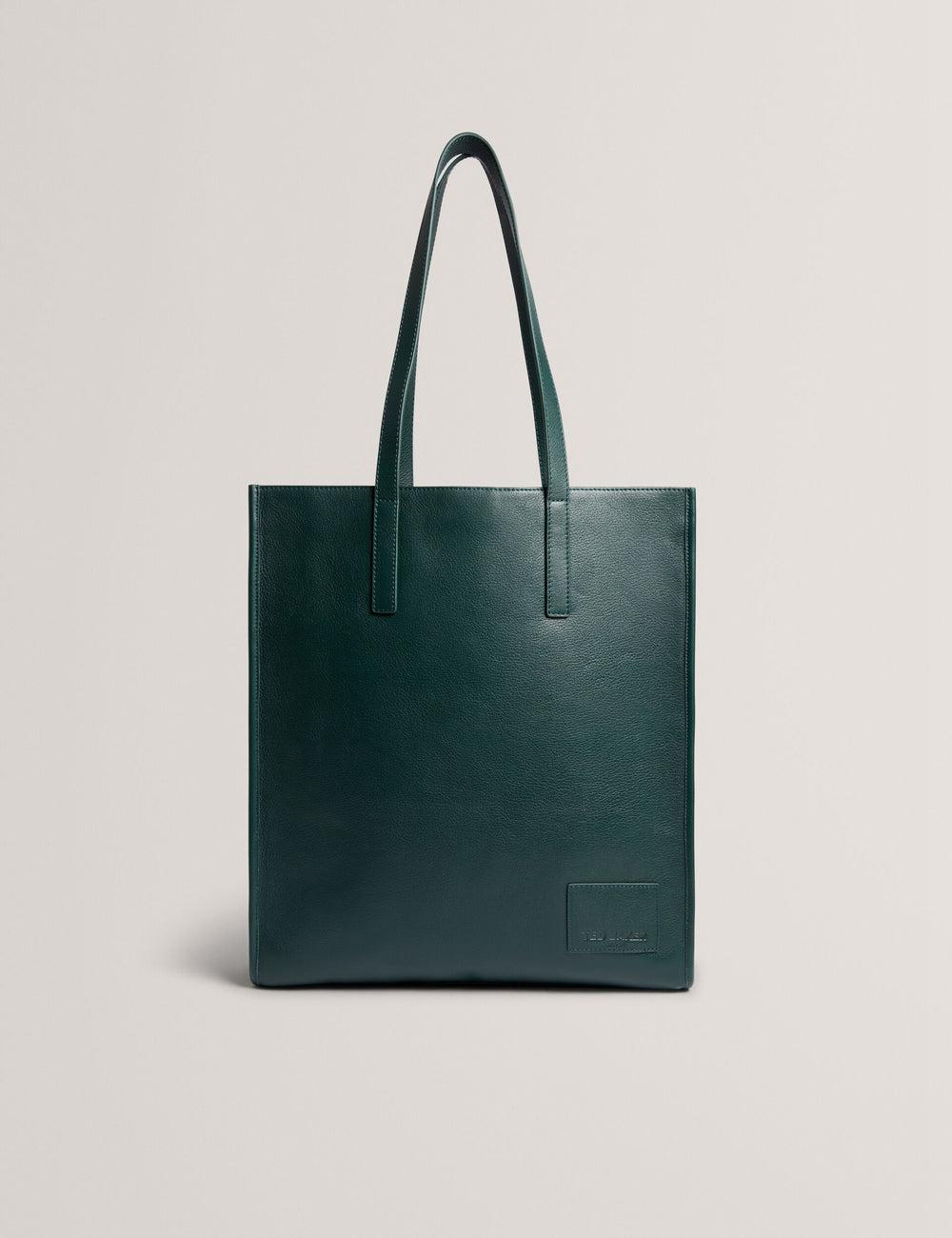 Ted Baker GRIFFIS - Tall Grained Leather Tote Tassen Heren Groen | Belgium  038591-QZK