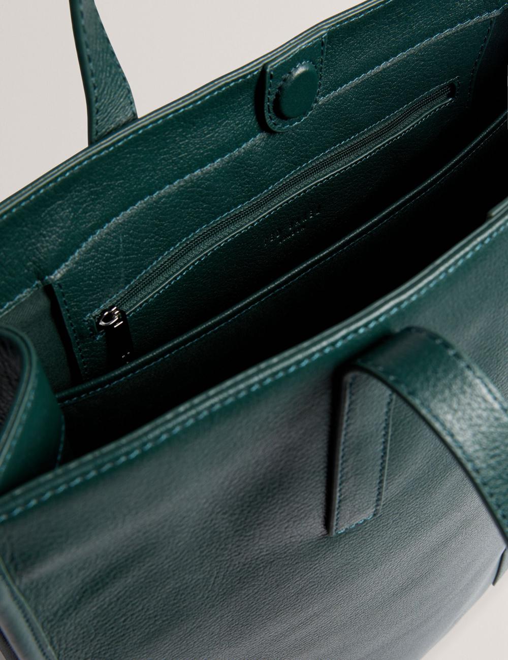 Ted Baker GRIFFIS - Tall Grained Leather Tote Tassen Heren Groen | Belgium  038591-QZK