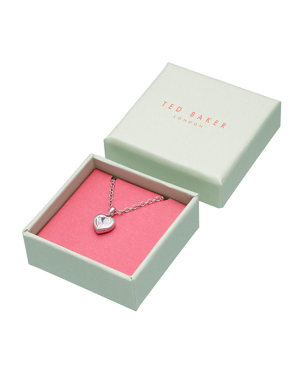 Ted Baker HANNELA - Solitaire Crystal Heart Pendant Kettingen Dames Zilver | Belgium  748615-ZPH