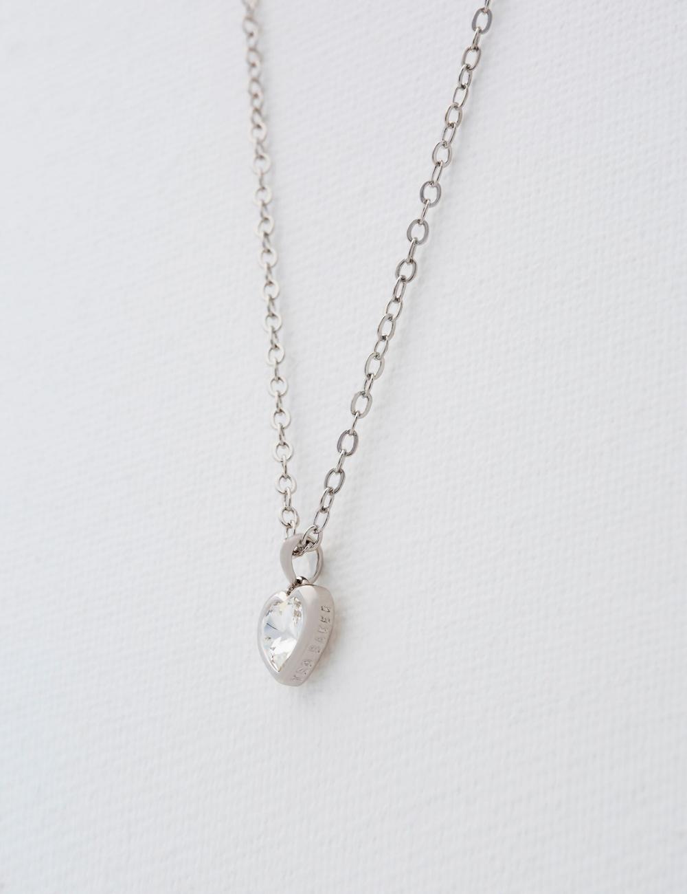 Ted Baker HANNELA - Solitaire Crystal Heart Pendant Kettingen Dames Zilver | Belgium  748615-ZPH