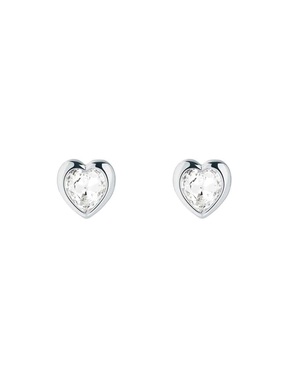 Ted Baker HAN - Solitaire Crystal Heart Stud Oorbellen Dames Zilver | Belgium  802793-LFM