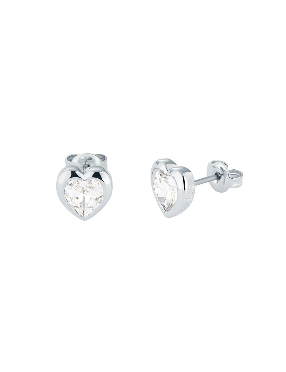 Ted Baker HAN - Solitaire Crystal Heart Stud Oorbellen Dames Zilver | Belgium  802793-LFM