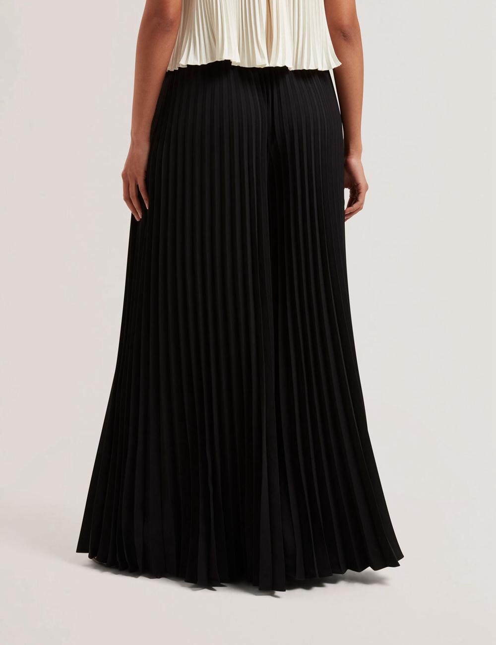 Ted Baker HARYX - Pleated Wide Leg Palazzo Broek Dames Zwart | Belgium  204139-MDO