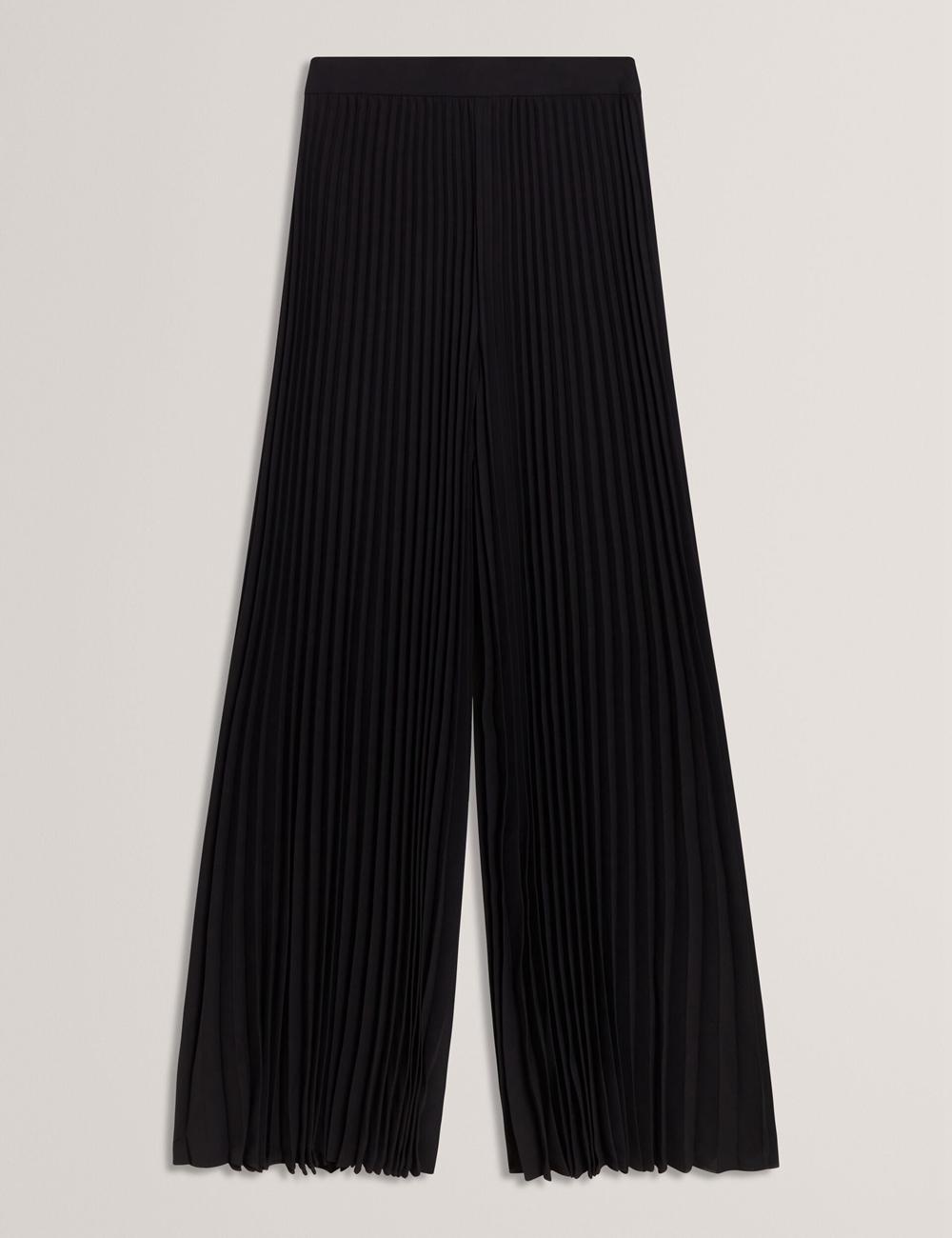 Ted Baker HARYX - Pleated Wide Leg Palazzo Broek Dames Zwart | Belgium  204139-MDO