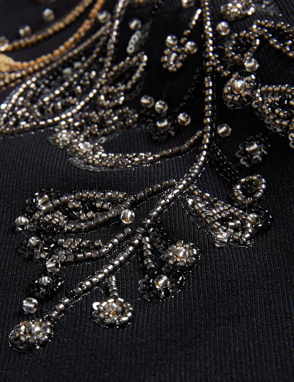 Ted Baker HEATHRR - One Shoulder Embellished Detail Topjes Dames Zwart | Belgium  905413-XCO