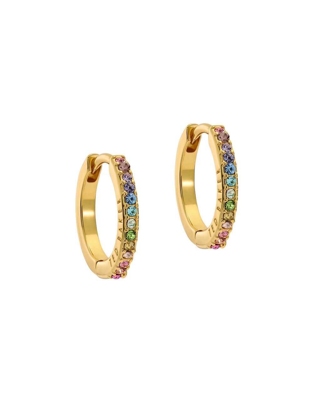 Ted Baker HEPLIE - Crystal Huggie Hoop Oorbellen Dames Multicol | Belgium  108537-FTD
