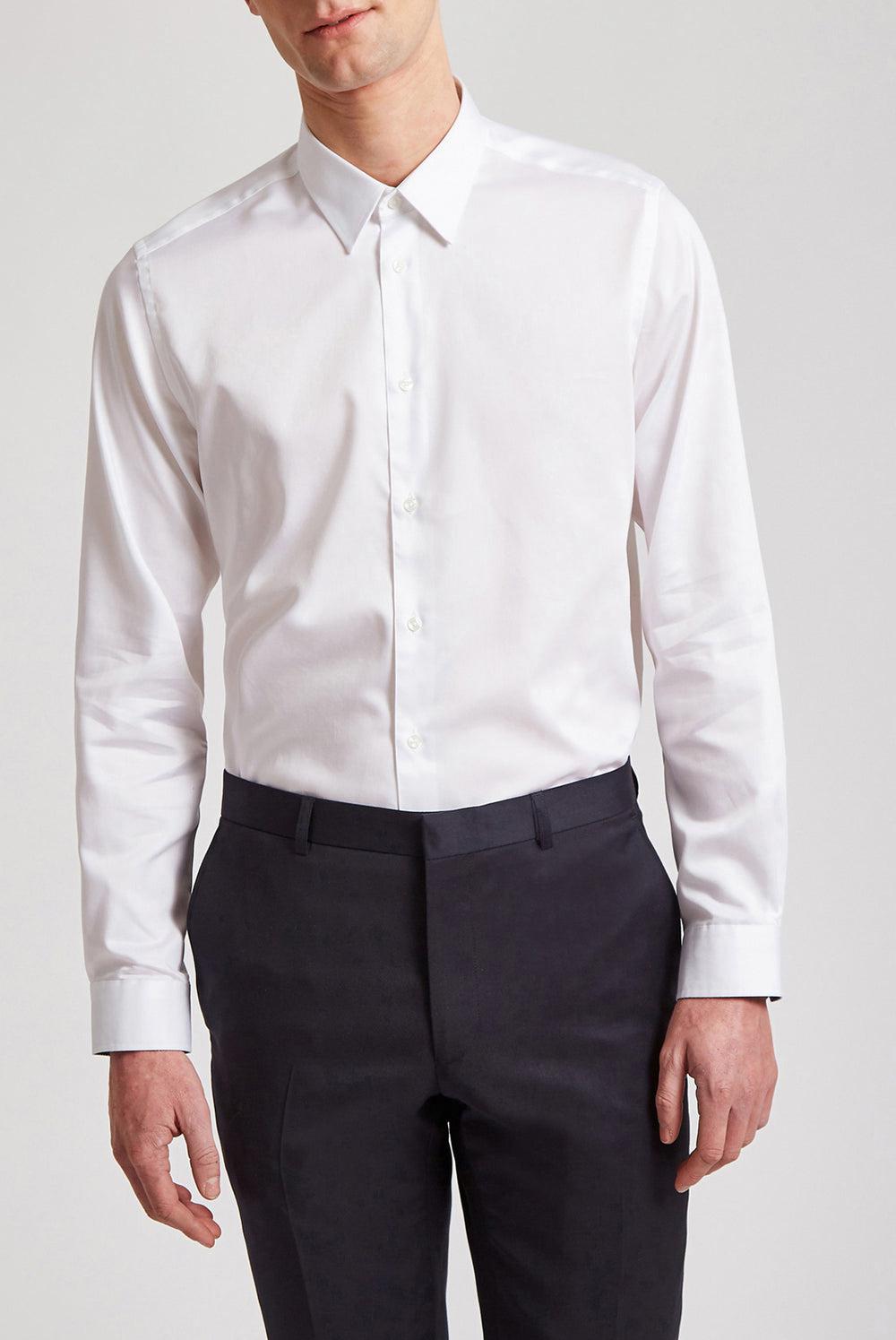 Ted Baker HOLMER - Regular Fit White Long Sleeve Overhemd Heren Wit | Belgium  608214-XGD
