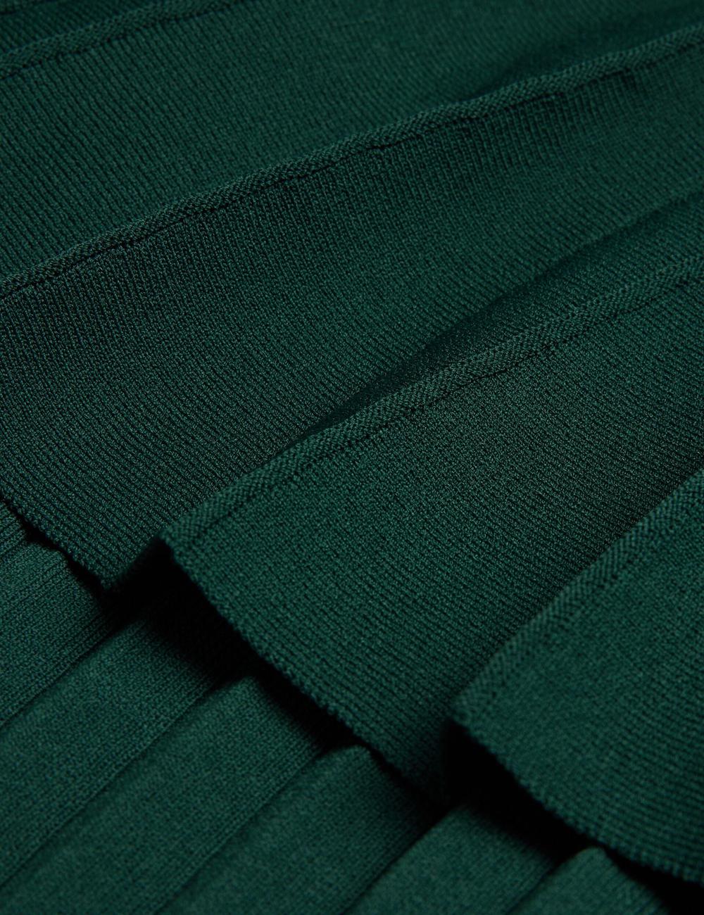 Ted Baker IIVANNA - Ribbed Knit Top With Fluted Short Sleeves Jumpers Dames Groen | Belgium  356092-AWQ