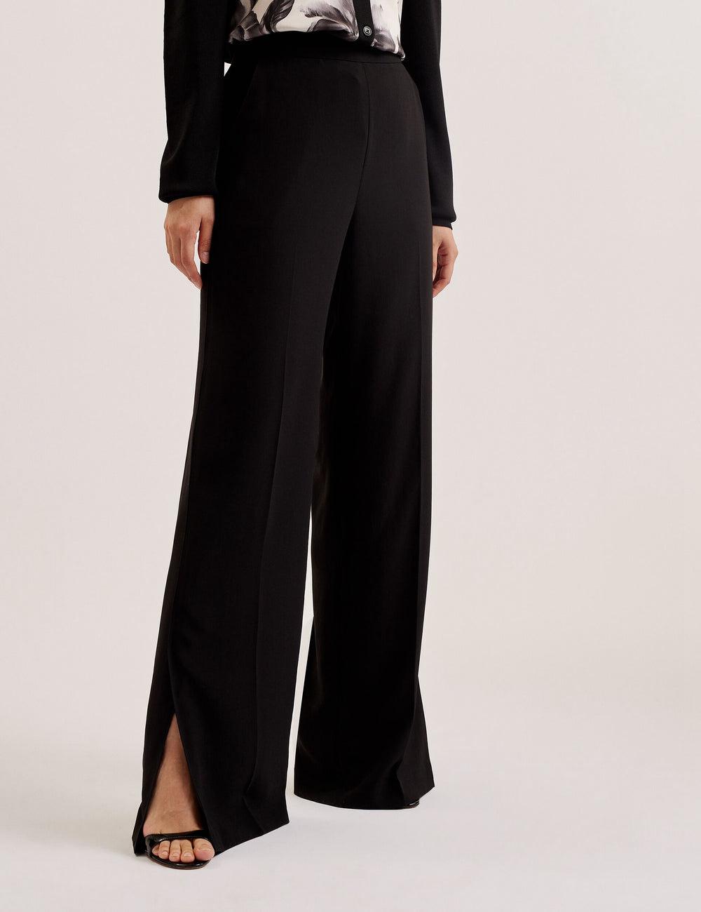 Ted Baker INUT - Tailored High Waist Wide Leg Broek Dames Zwart | Belgium  562170-XMA