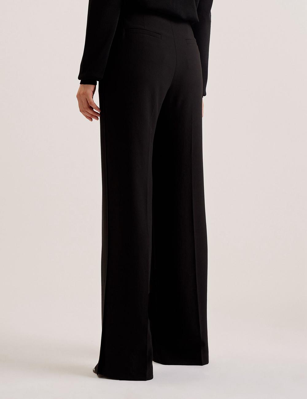Ted Baker INUT - Tailored High Waist Wide Leg Broek Dames Zwart | Belgium  562170-XMA