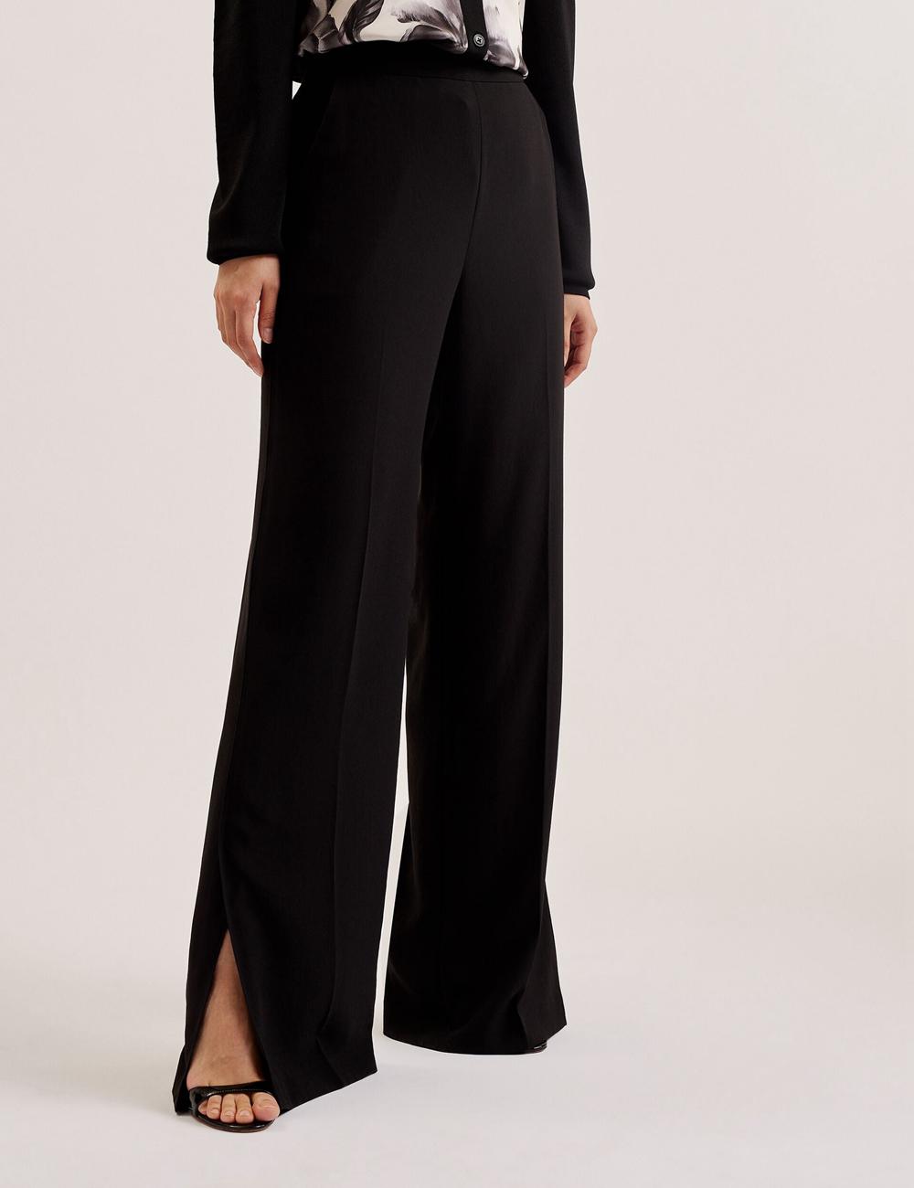Ted Baker INUT - Tailored High Waist Wide Leg Broek Dames Zwart | Belgium  562170-XMA