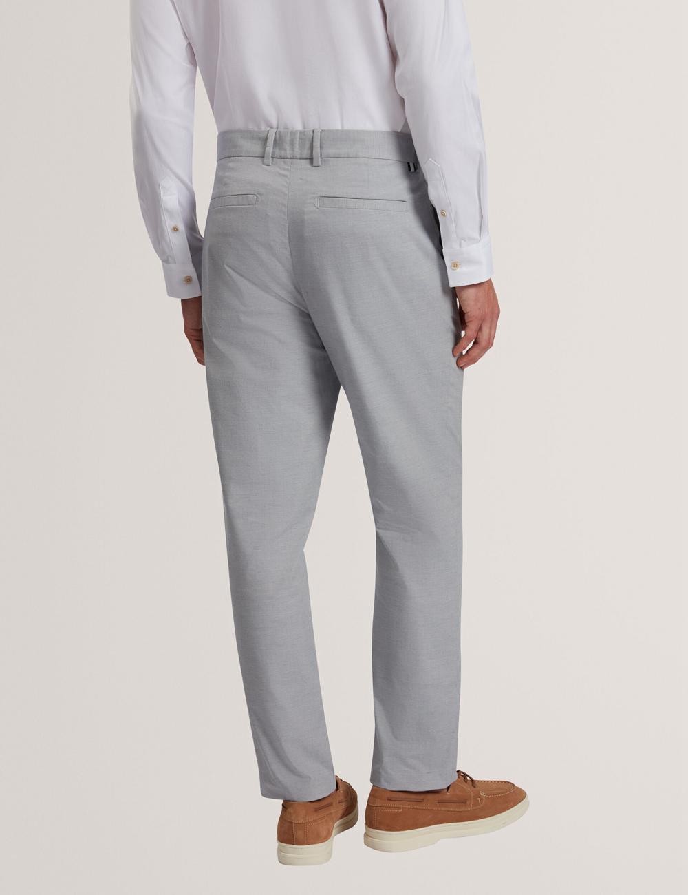 Ted Baker JACKUS - Regular Fit Cotton Blend Chino Broek Heren Donkerblauw | Belgium  208197-XLQ