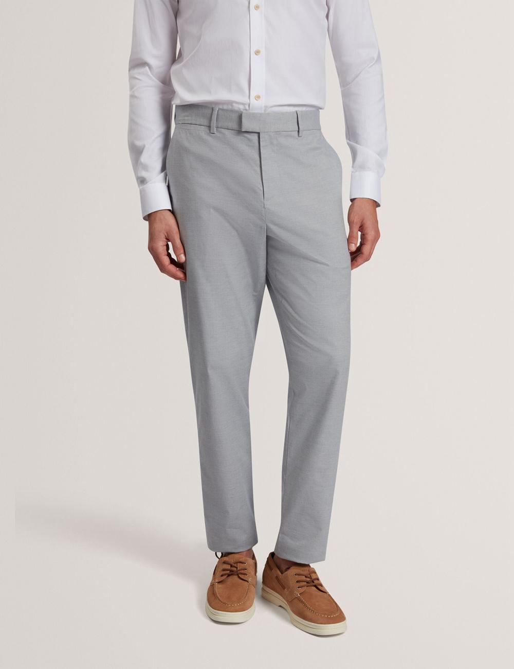 Ted Baker JACKUS - Regular Fit Cotton Blend Chino Broek Heren Donkerblauw | Belgium  208197-XLQ