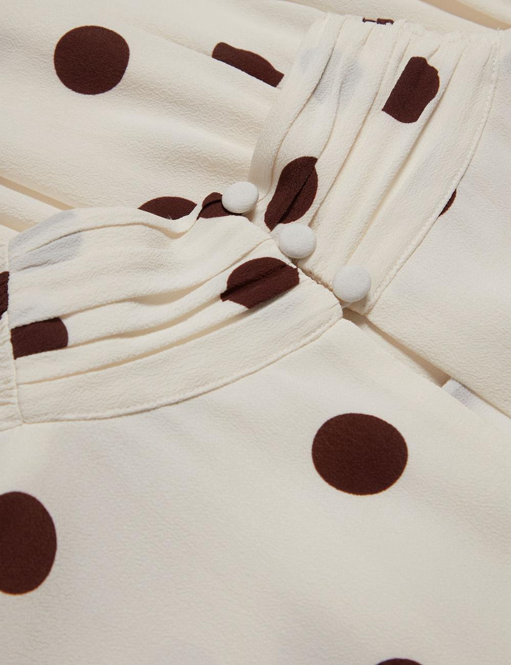 Ted Baker JUTUVA - Polka Dot Neck Shift Mini-jurk Dames Ivory | Belgium  986403-WAF