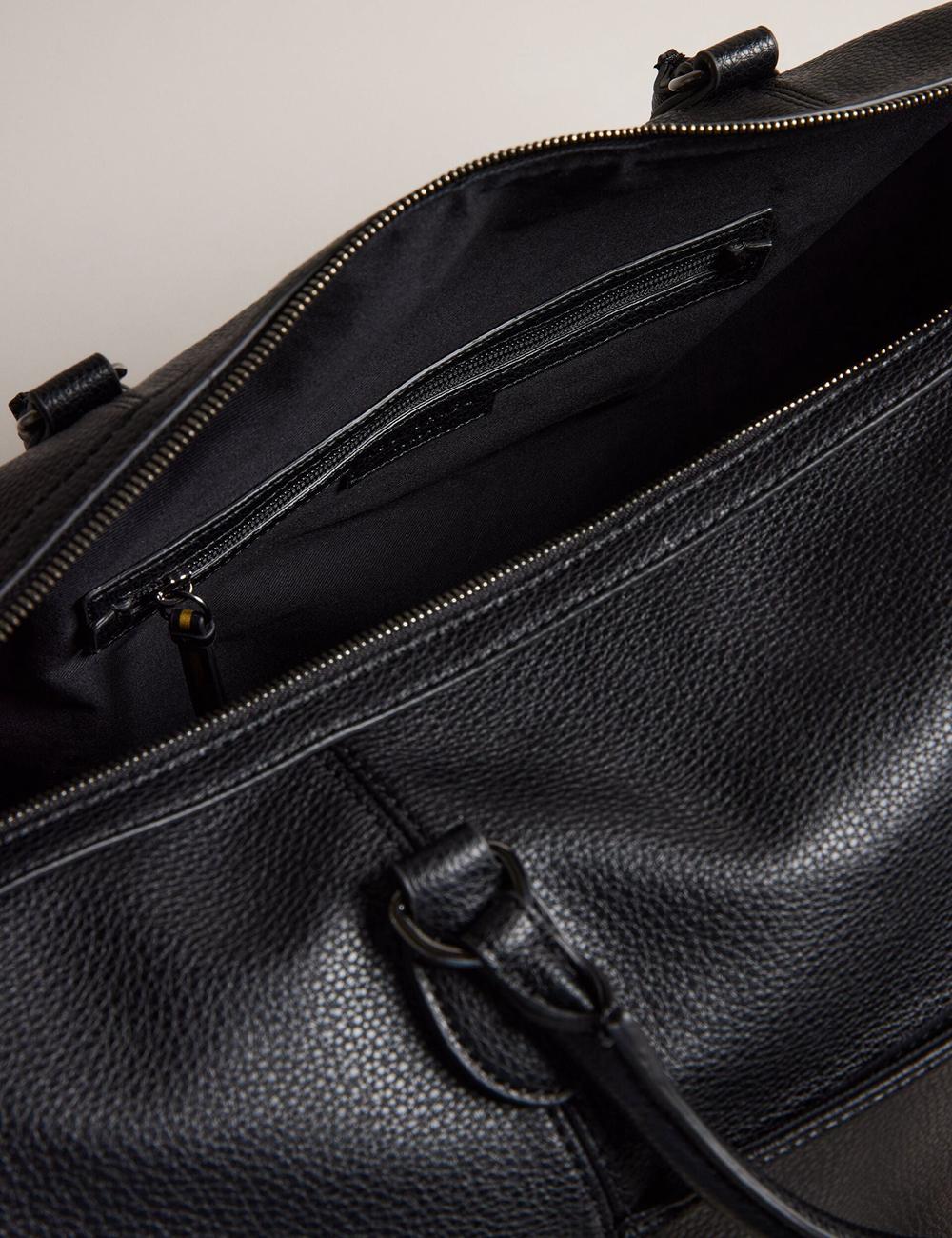 Ted Baker KALVIN - Webbing Faux Leather Holdall Bags Heren Zwart | Belgium  152098-RAP
