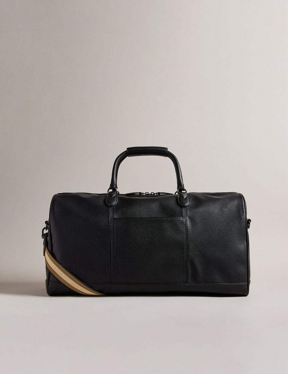 Ted Baker KALVIN - Webbing Faux Leather Holdall Bags Heren Zwart | Belgium  152098-RAP