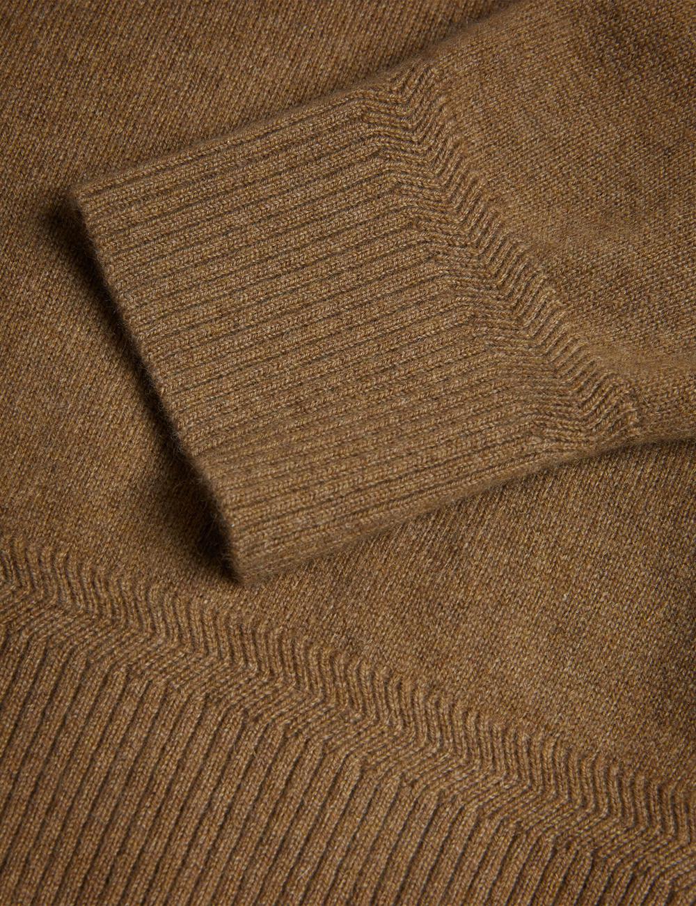 Ted Baker KAROLT - Cashmere Knit Long Sleeve Top Jumpers Heren Bruin | Belgium  531076-QOR