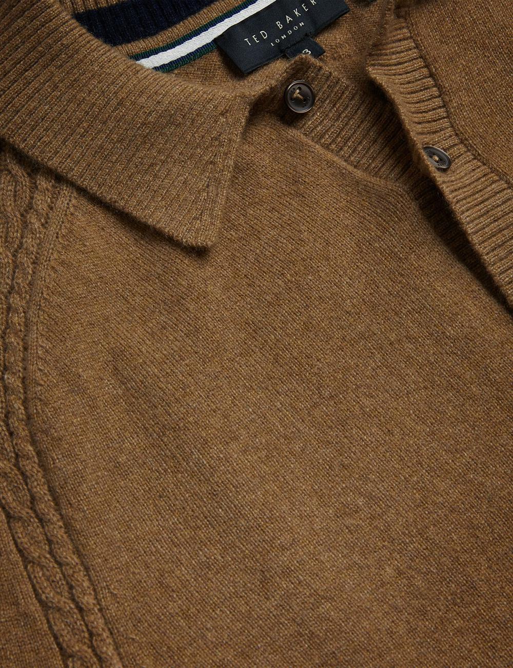 Ted Baker KAROLT - Cashmere Knit Long Sleeve Top Jumpers Heren Bruin | Belgium  531076-QOR