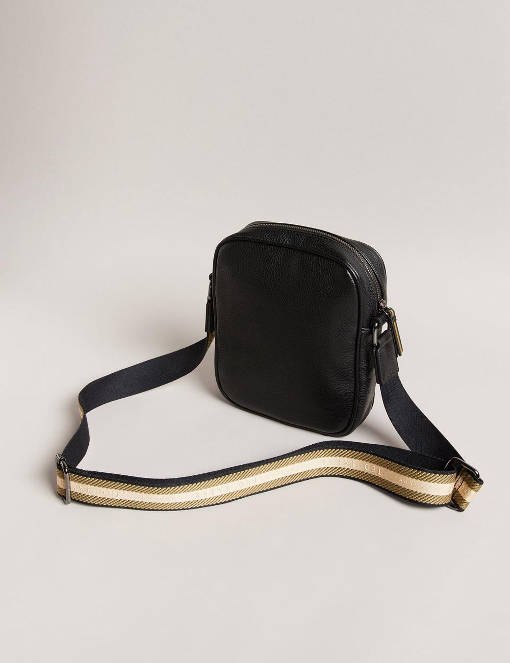 Ted Baker KIIAN - Small Reporter Webbing Schoudertassen Heren Zwart | Belgium  946321-HYB