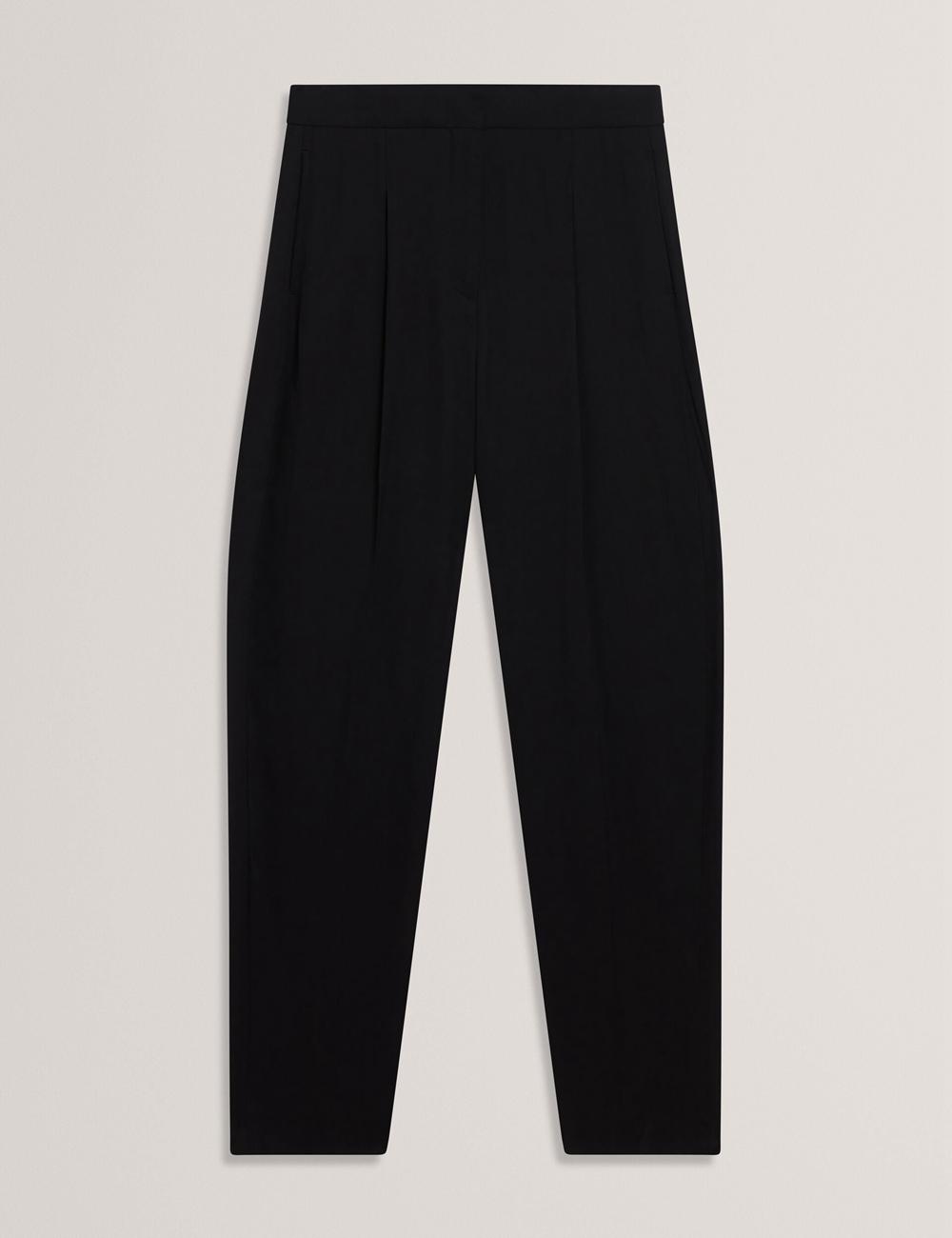 Ted Baker KIOLLI - Wool Blend Barrel Leg Tailored Broek Dames Zwart | Belgium  840725-THL