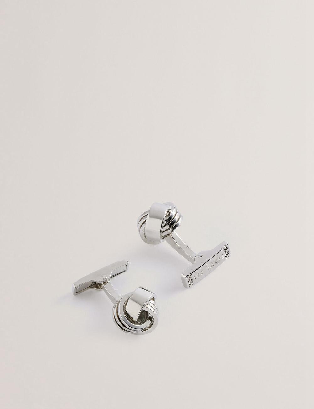 Ted Baker KNOTED - Knotted Shiny Metal Manchetknopen Heren Zilver | Belgium  124589-MAD