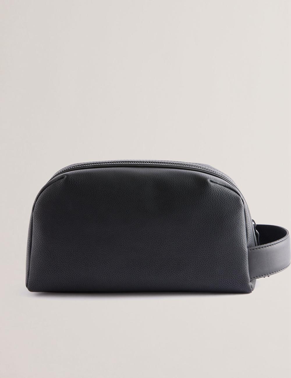 Ted Baker LANIIS - Grained Bonded Leather Toilettas Heren Zwart | Belgium  283541-MQG