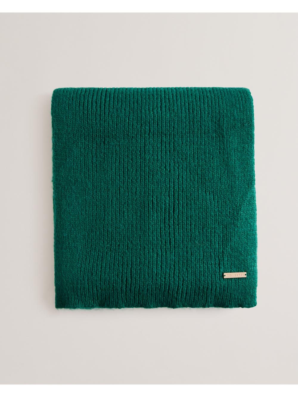 Ted Baker LIDIIES - Ribbed Wool Blend Knitted Sjaals Dames Groen | Belgium  862341-HJZ