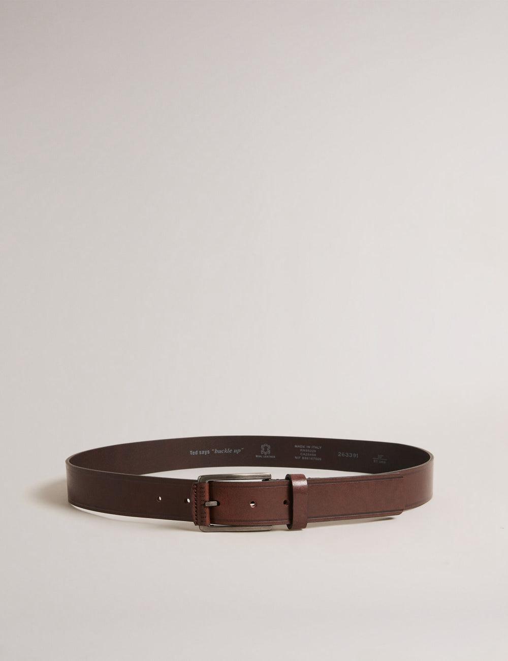 Ted Baker LINDED - Debossed Detail Smooth Leather Riemen Heren Bruin | Belgium  508913-TGV