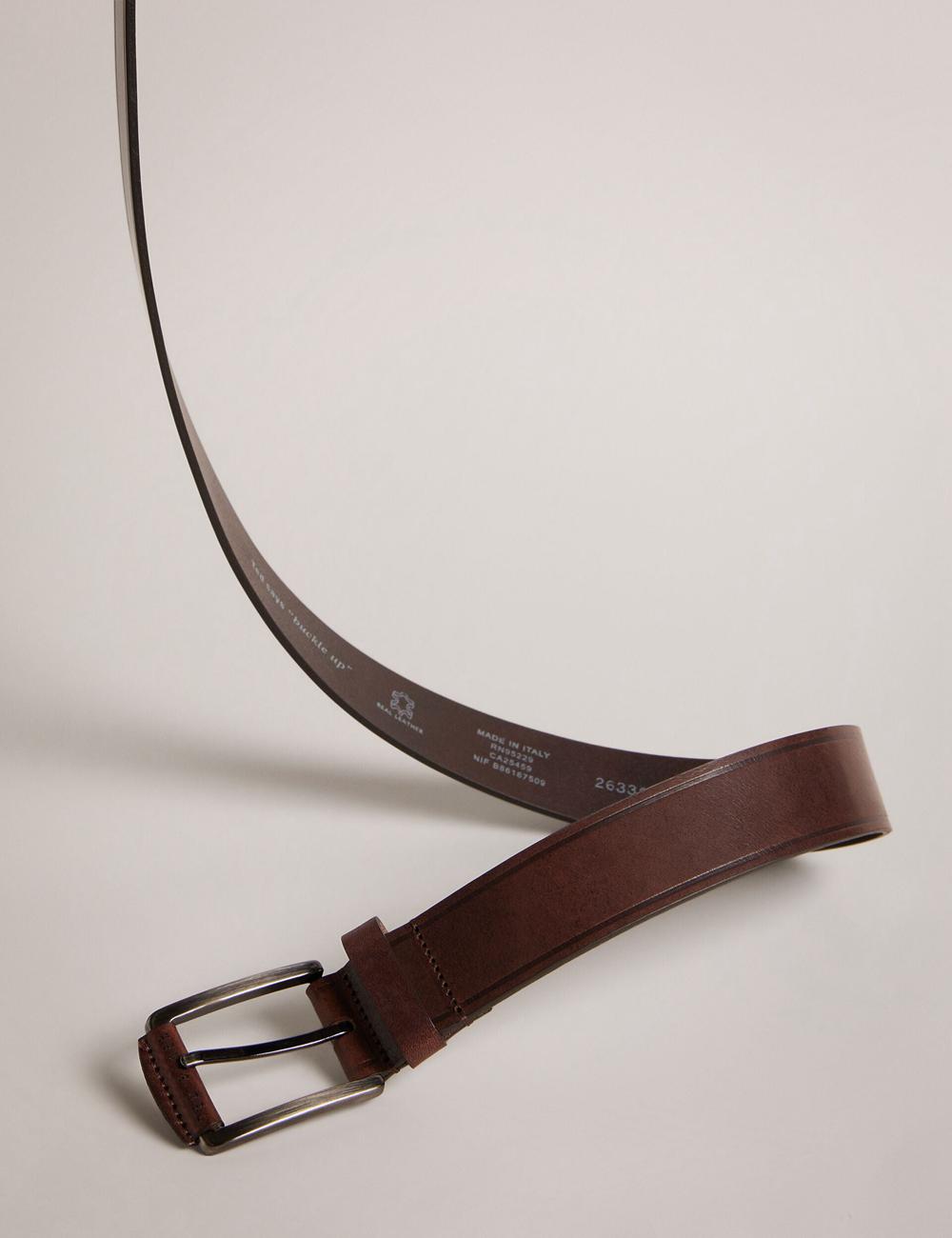 Ted Baker LINDED - Debossed Detail Smooth Leather Riemen Heren Bruin | Belgium  508913-TGV