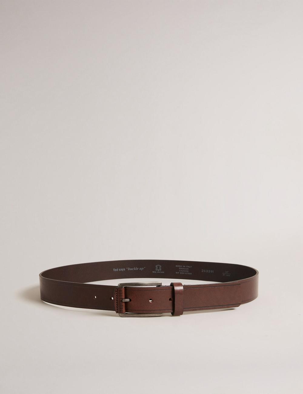 Ted Baker LINDED - Debossed Detail Smooth Leather Riemen Heren Bruin | Belgium  508913-TGV