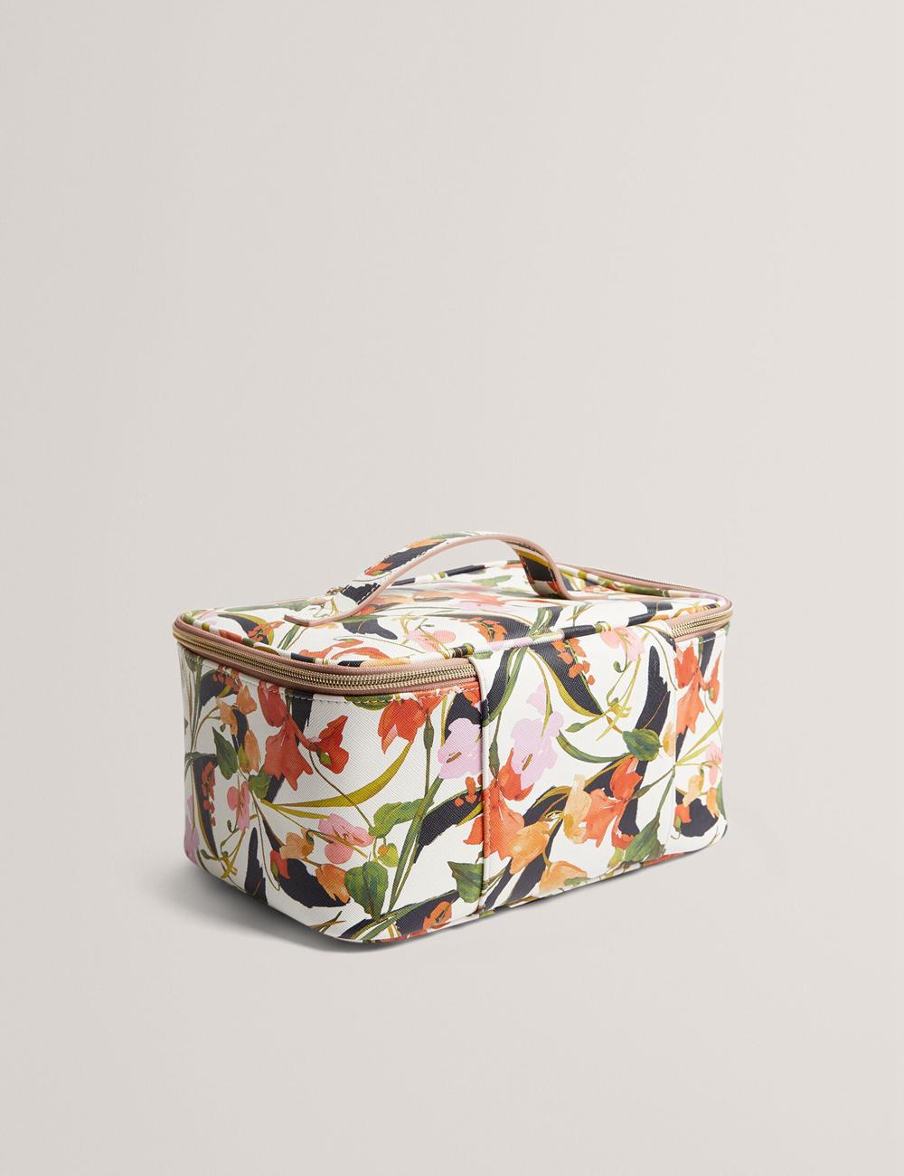 Ted Baker LOUISII - Floral PU Top Handle Large Toilettas Dames Wit | Belgium  287465-NCQ