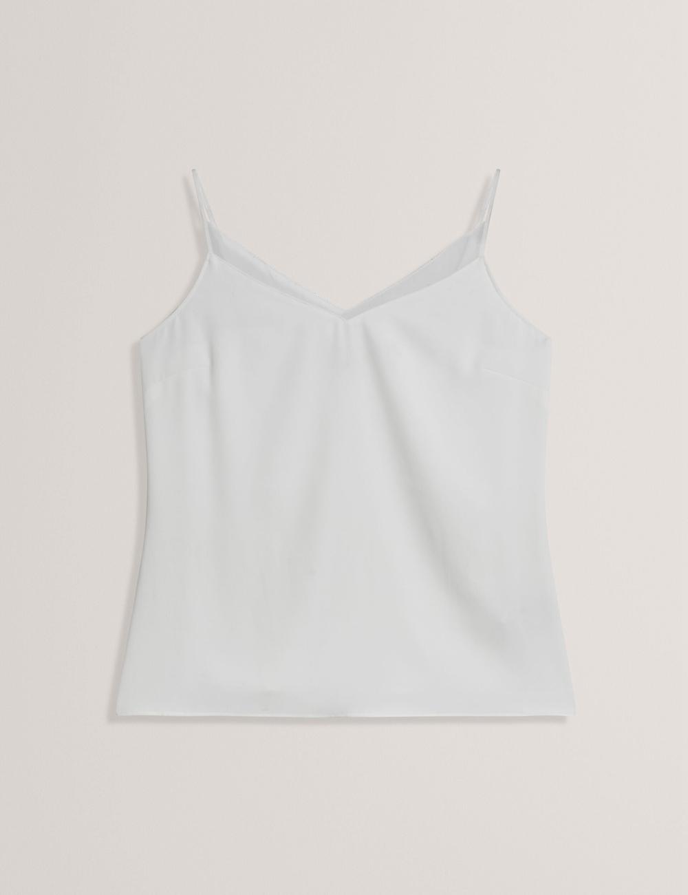 Ted Baker LULEA - Chiffon Detail V-Neck Strappy Cami Topjes Dames Ivory | Belgium  345871-UDQ